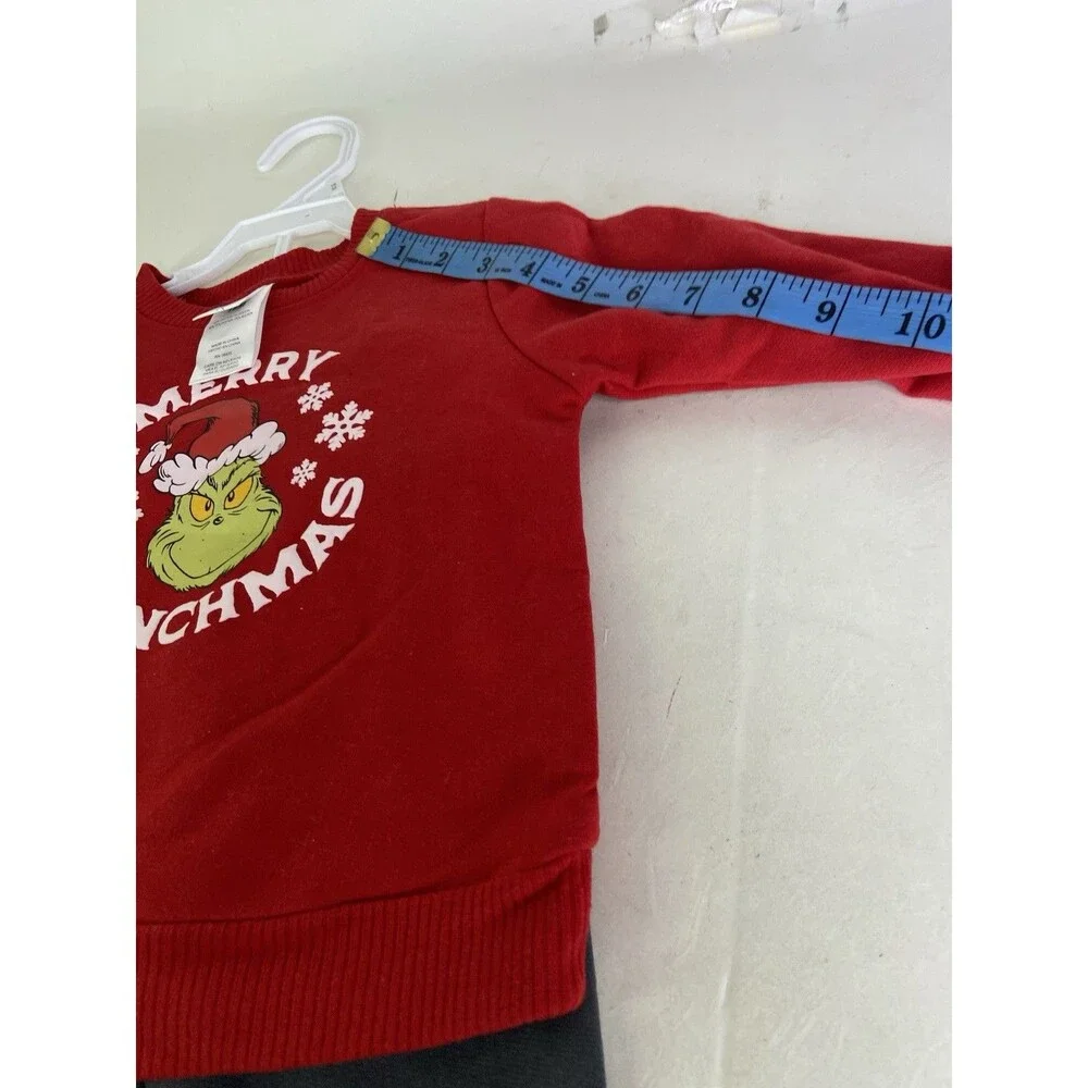 Dr. Seuss The Grinch Merry Christmas Shirt Top Pants Outfit Set Boys 18 Months